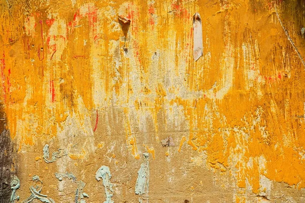 Antiguo Grunge Fondo Pared Hormigón Pintado Amarillo —  Fotos de Stock