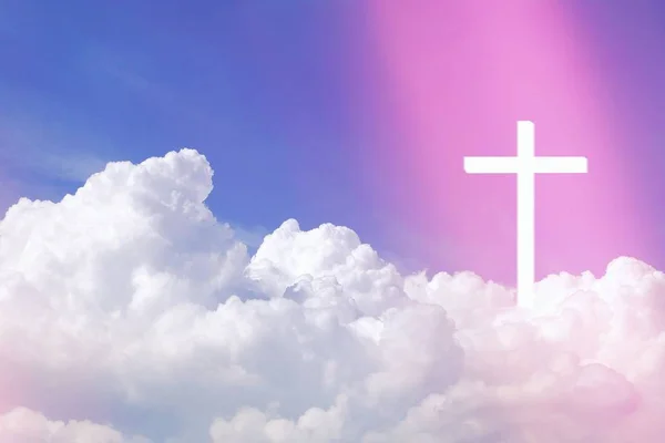 Abstrakt Kristi Kors Himlen Himmel Lämplig För Religion — Stockfoto