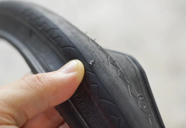 Parede de pneu de bicicleta — Fotografia de Stock