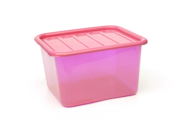 Caja de almacenamiento de plástico transparente — Foto de Stock