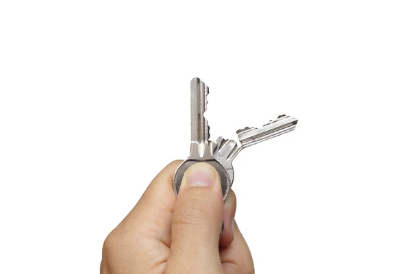 Primer plano de la mano sosteniendo una llave rota — Foto de Stock