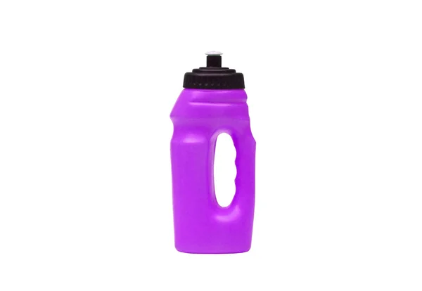 Велосипедная бутылка из фиолетовой воды — стоковое фото