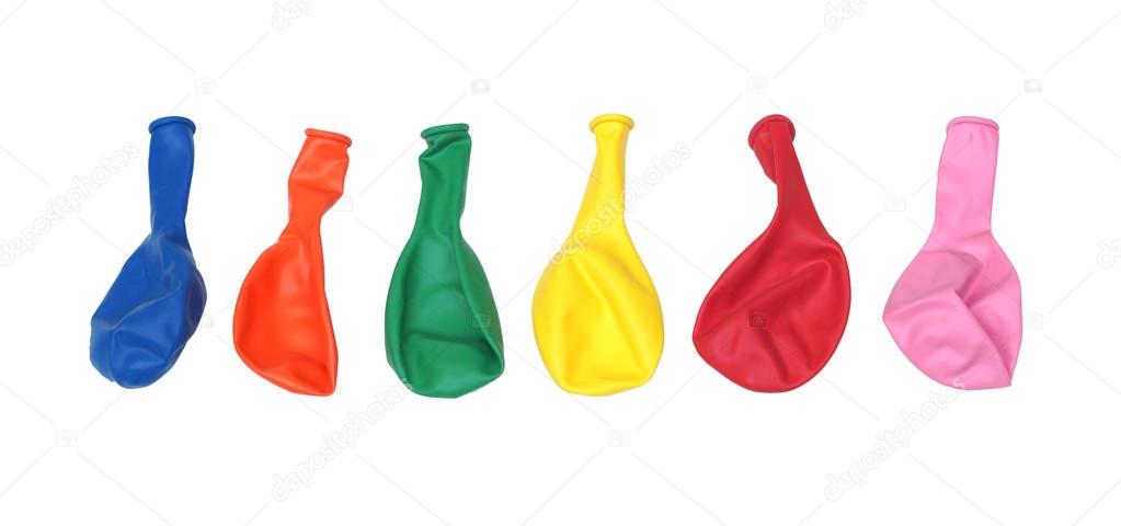Flat balloons in different colors