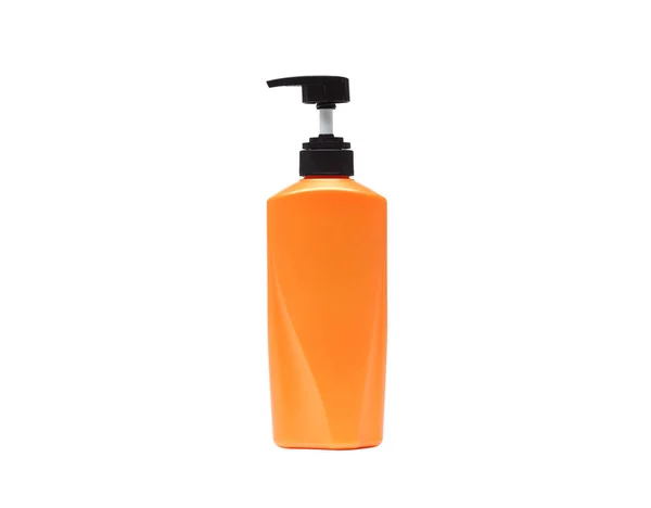 Бутылка шампуня оранжевого цвета — стоковое фото