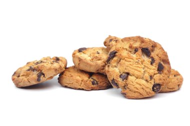 Çikolata parçacıklı kurabiye.