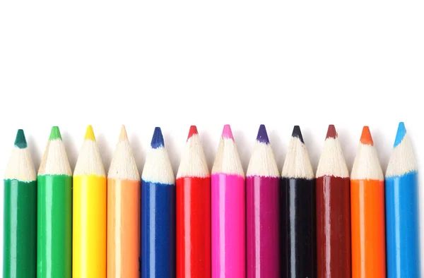 Lápices de color con espacio en blanco — Foto de Stock