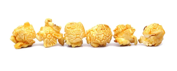 Row of caramel popcorn — Stock Photo, Image