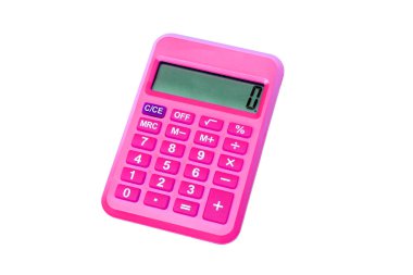 pembe elektronik hesap makinesi