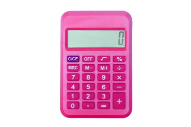 pembe elektronik hesap makinesi