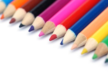 renkli ahşap kalemler