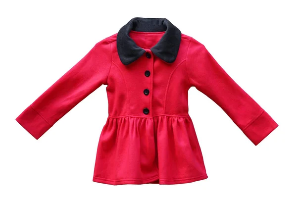Jaqueta vermelha para criança feminina — Fotografia de Stock
