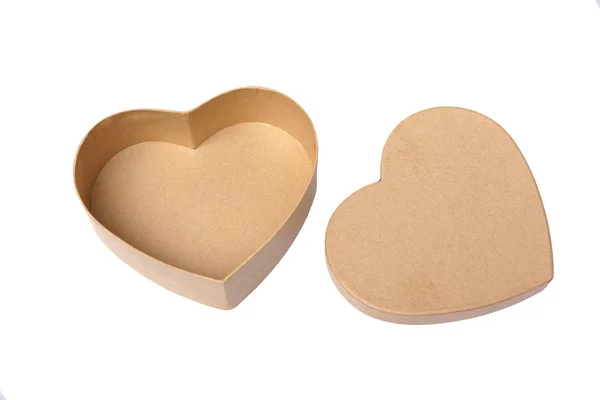 Scatola di carta a forma di cuore — Foto Stock