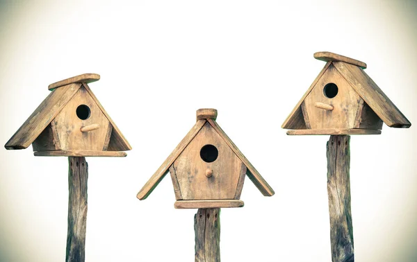 Vogelhäuser aus Holz — Stockfoto