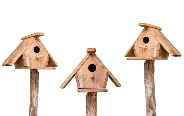 Деревянные дома для птиц — стоковое фото