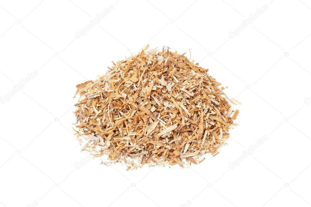 Pile of wooden sawdust 
