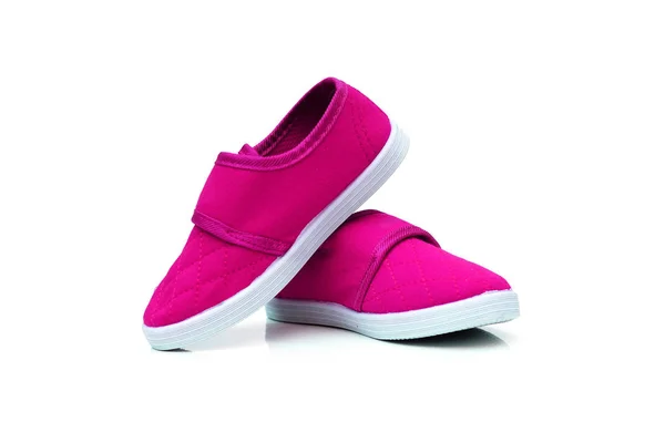 Pink slip on shoes — Stock Photo, Image