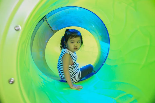 Colorful playground for kids - tunnel part — Stock Photo, Image
