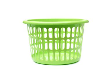 Plastik sepet beyaz izole