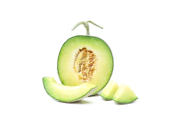 Färsk ekologisk Melon isolerade — Stockfoto