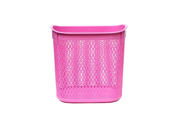 Uma cesta de plástico rosa — Fotografia de Stock