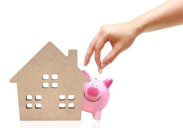Saving money for buying a house — Stock Photo, Image