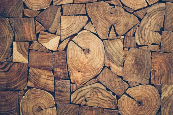Teak wood stump background — Stock Photo, Image
