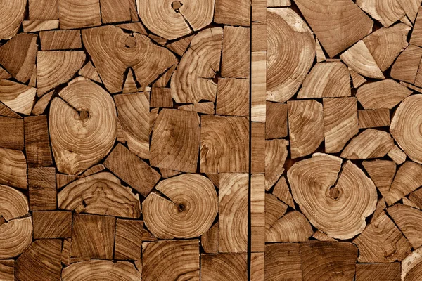 Fondo de tronco de madera de teca — Foto de Stock