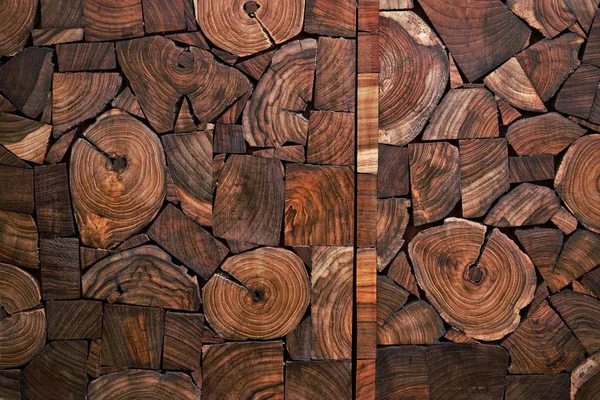 Teak trä stubbe bakgrund — Stockfoto