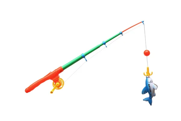 Canna da pesca in plastica colorata — Foto Stock