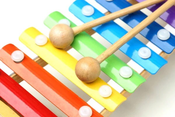 Малая музыкальная ксилофонная игрушка — стоковое фото