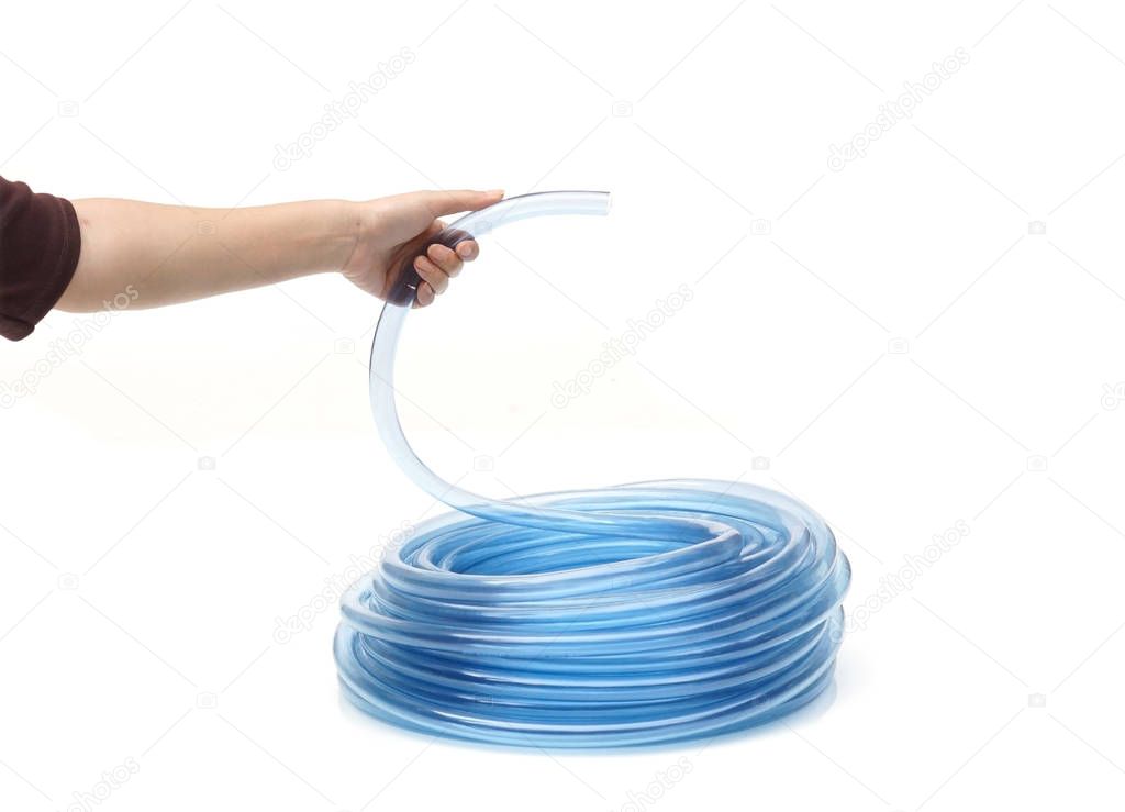 Transparent plastic water hose