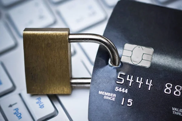 신용 카드 데이터 보안 개념 — 스톡 사진