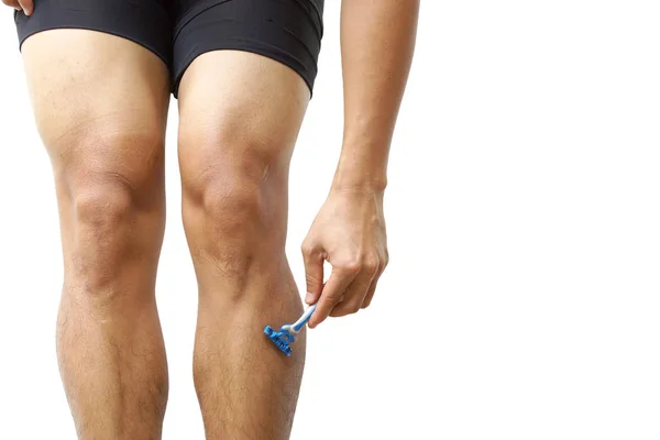 Cycliste masculin rasant ses jambes — Photo