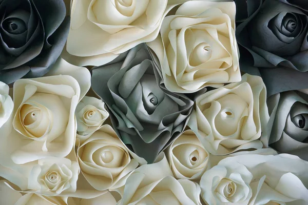 Rosa flor feita de papel — Fotografia de Stock