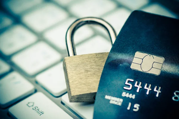 Beveiliging van creditcard gegevens — Stockfoto