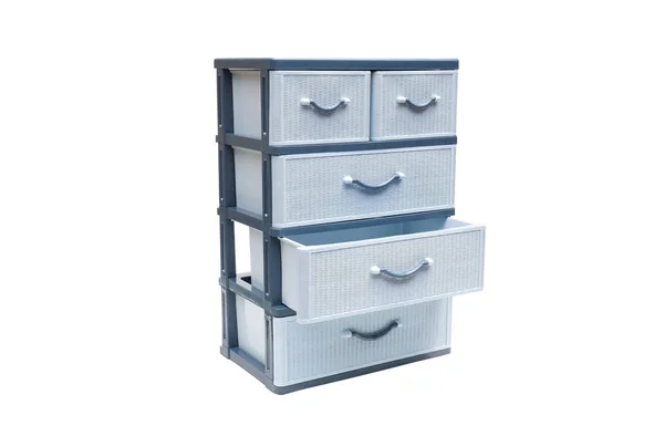 Plastic cabinet in blue and white color — Stock Photo, Image