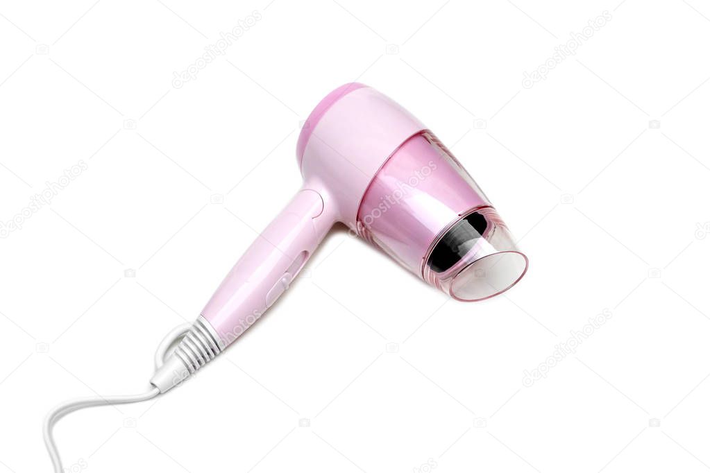 Hair dryer in pink color