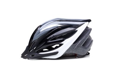 Bisiklet kask siyah ve beyaz renkte