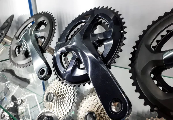 Bicycle crank and rear cassette — Stock Photo, Image