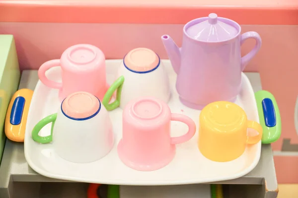 Комплект чая для игрушек — стоковое фото