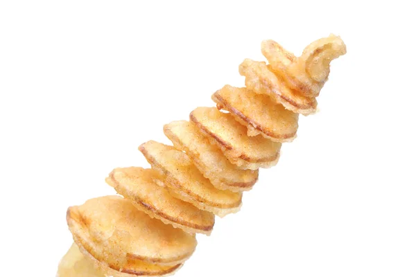 Kij spirali smażone ziemniaki — Zdjęcie stockowe