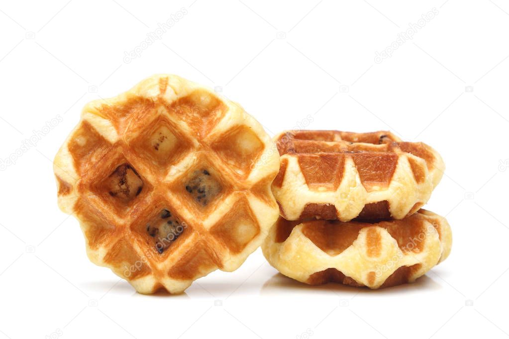 A pile of Waffle isolated 