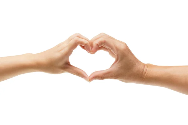 Ręce parę tworząc kształt serca — Zdjęcie stockowe