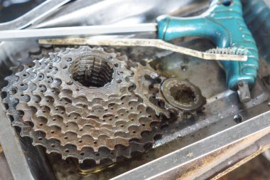 Bisiklet dişli kaset demonte