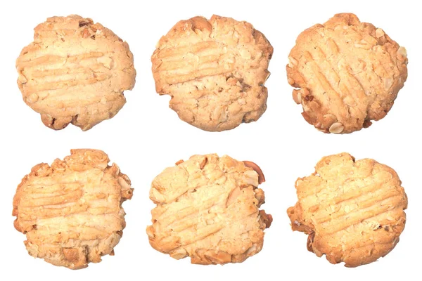 Hele Tarwe Oatmeal Cookies Geïsoleerd — Stockfoto