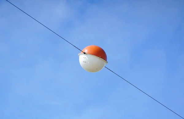 Bolas Marcador Advertencia Esfera Advertencia Aviones Para Líneas Eléctricas — Foto de Stock