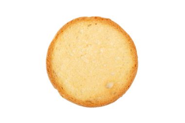 Yuvarlak Flamanca net üzerinde beyaz izole ekmek fırında                            