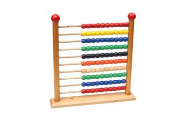 Ahşap abacus oyuncak bebek öğrenme sayılar ve renkler için                               