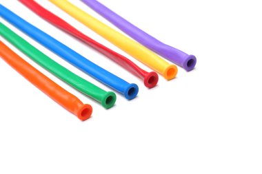 Beyaz izole renkli uzun balon                                 