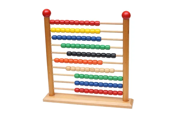 Juguete Abaco Madera Para Bebés Que Aprenden Números Colores — Foto de Stock